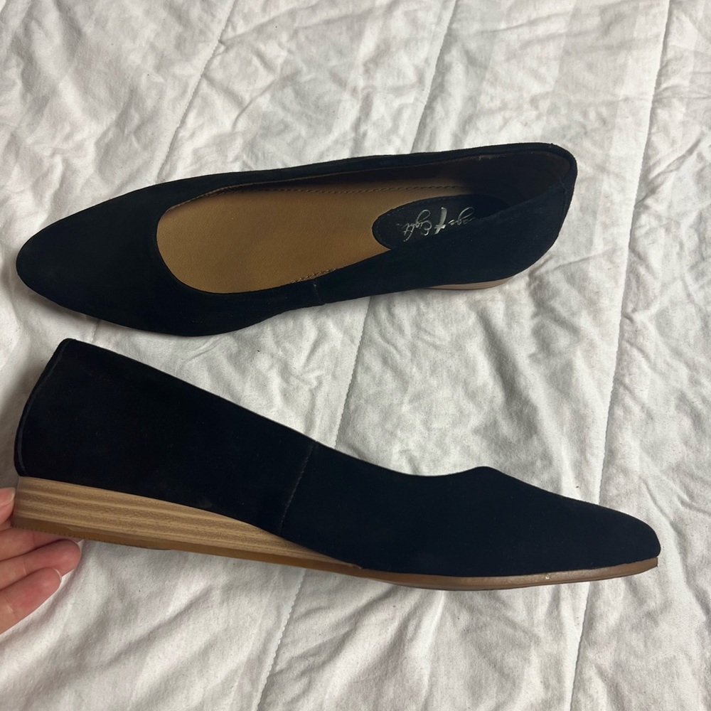 Suede Heeled Flat